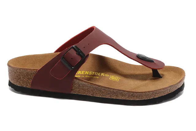 Birkenstock Arizona Sandales casuales en cuir rouge 4