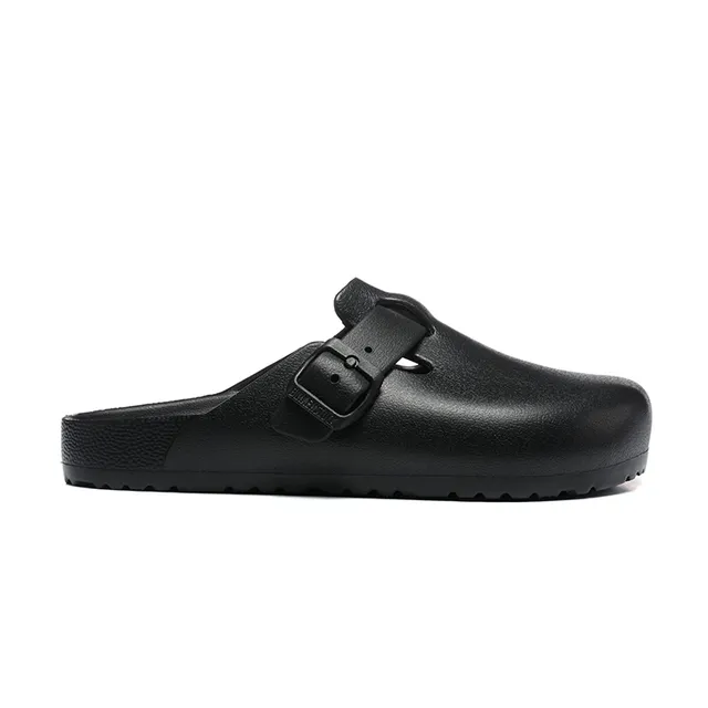 Birkenstock أسود حزام واحد بوكل قالب قدم كلوج 2