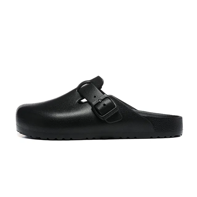 Birkenstock أسود حزام واحد بوكل قالب قدم كلوج 3