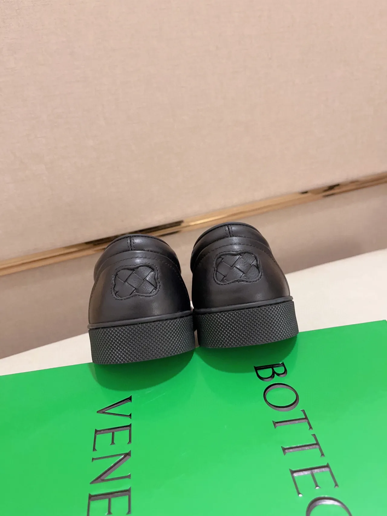 Bottega Veneta Andiamo Preto Intrecciato Tecido Mocassim 8