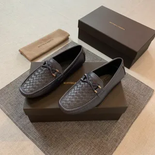 Bottega Veneta Andiamo Intrecciato 编织皮革乐福鞋