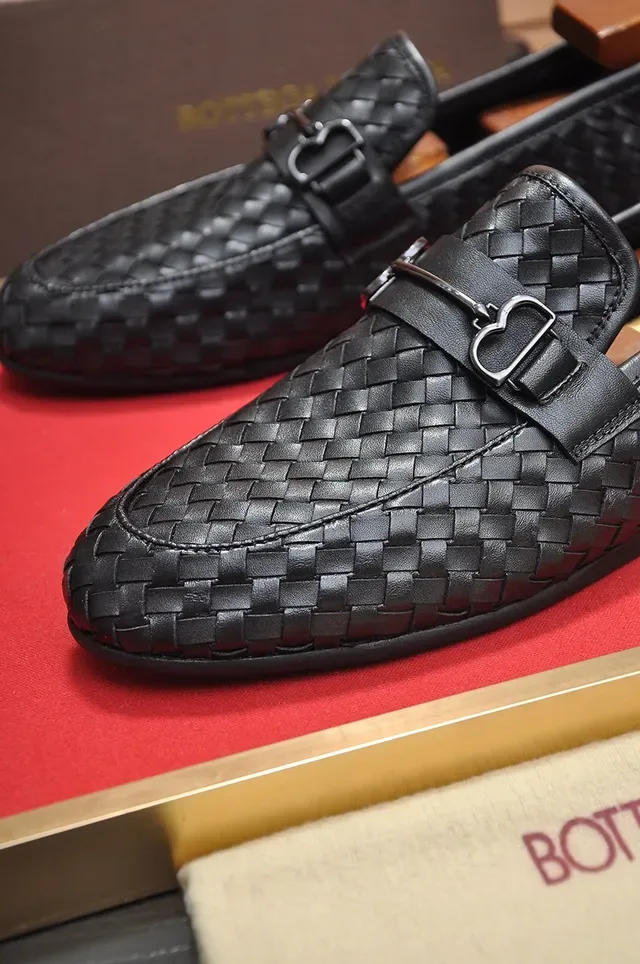 Bottega Veneta Andiamo Woven Intrecciato Black Loafers 2