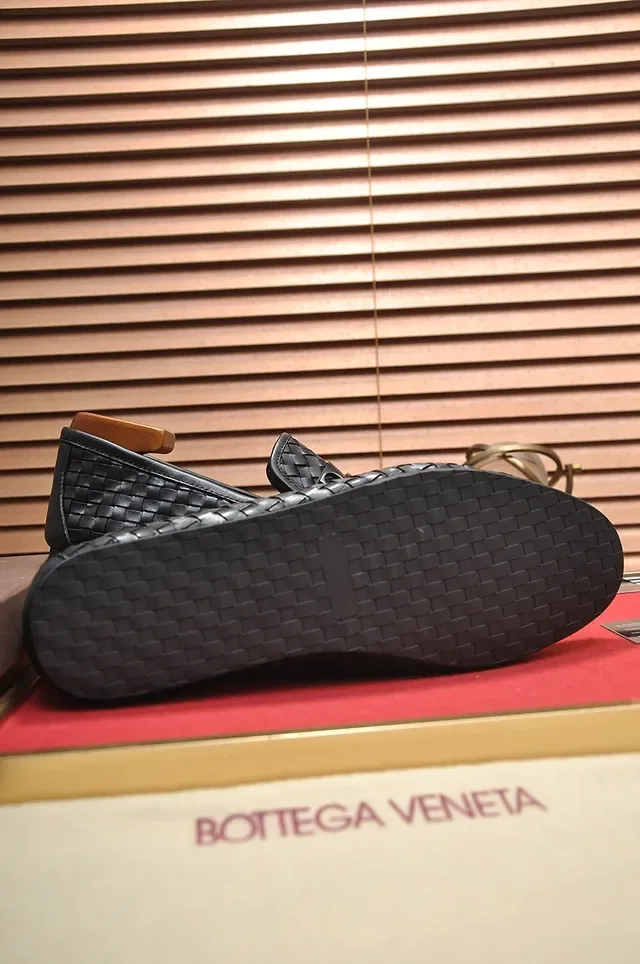 Bottega Veneta Andiamo Woven Intrecciato Black Loafers 3
