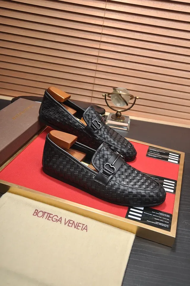 Bottega Veneta Andiamo Woven Intrecciato Black Loafers 4