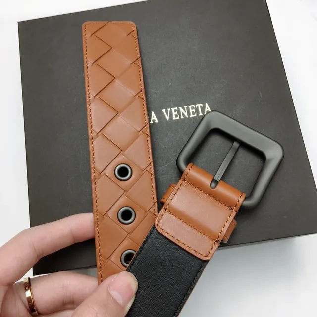 Bottega Veneta Cassette Intrecciato Cinto de couro tan 7