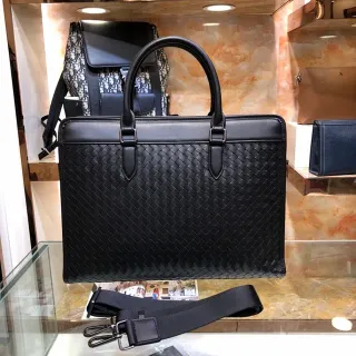 Bottega Veneta Intrecciato Black Woven Leather Tote Bag