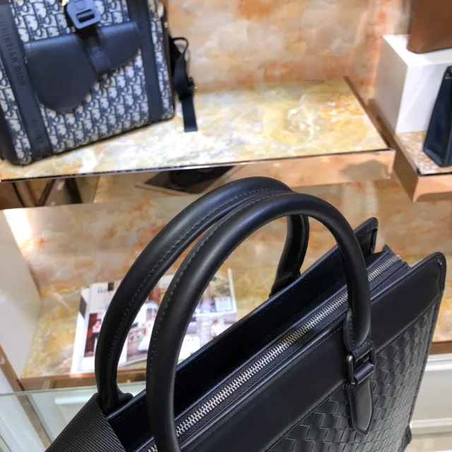 Bottega Veneta Intrecciato Black Woven Leather Tote Bag 3