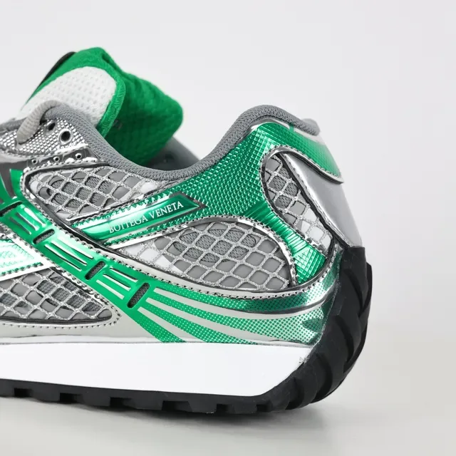 Bottega Veneta Track Trainer Sneakers Lifestyle Vert Métallique Argent 4