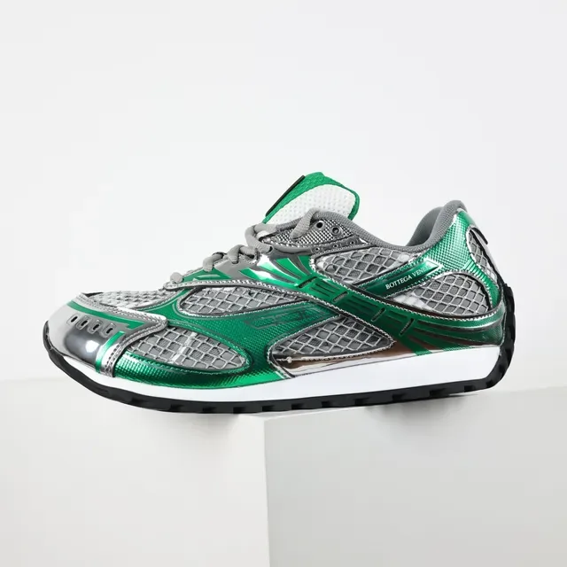 Bottega Veneta Track Trainer Sneakers Lifestyle Vert Métallique Argent 9