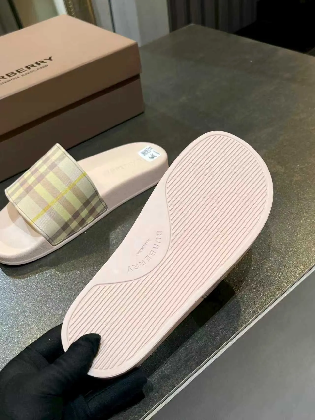 Burberry Check-Strap Slide Slippers 2
