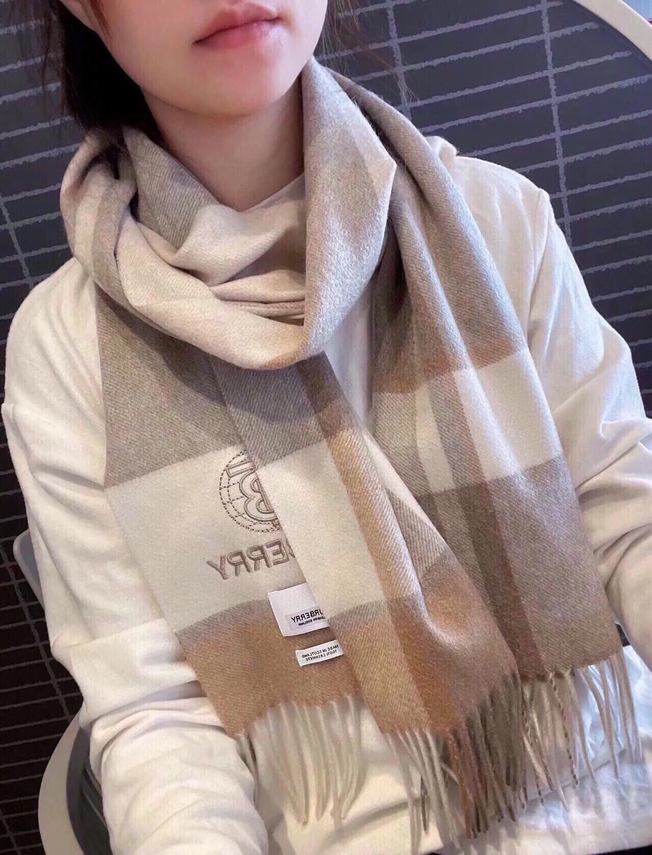 Burberry Classic Check Cashmere Scarf 2