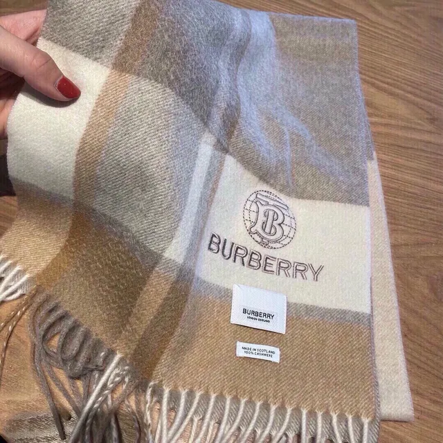 Burberry Classic Check Cashmere Scarf 8