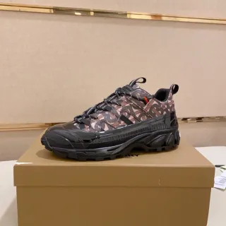 Burberry Defender Multicolor Black Monogrammed Upper Sculpted Sole Chunky Sneakers