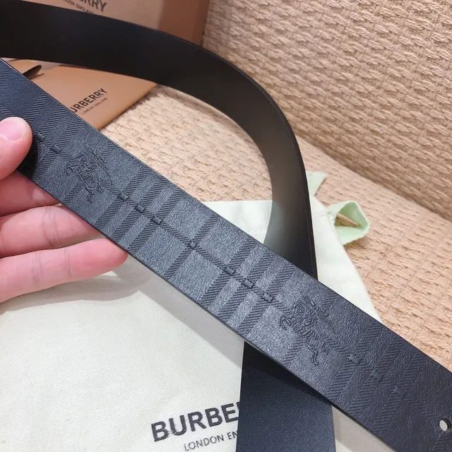 Burberry Knight Black Leather Belt 3