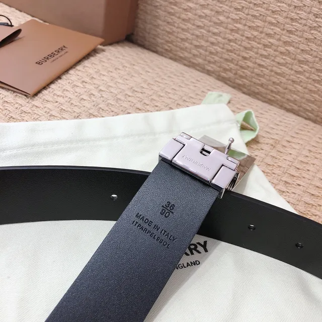 Burberry Knight Black Leather Belt 4