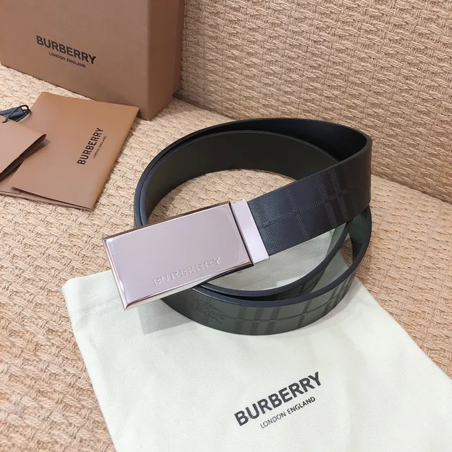 Burberry Knight Black Leather Belt 8