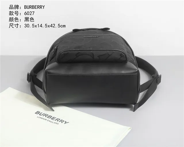Burberry Knight Black Tonal Monogram Casual Backpack 8