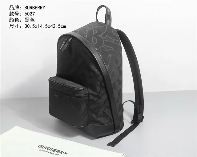Burberry Knight Black Tonal Monogram Casual Backpack 9