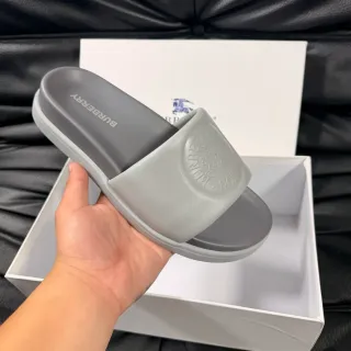 Burberry Knight Gray Molded Rubber Slippers