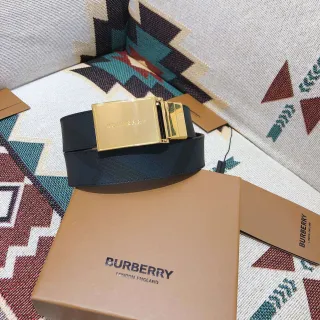Burberry Knight Reversible Woven Leather Belt