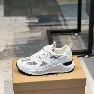 Burberry Knight White and Check Panel Lifestyle Sneakers
