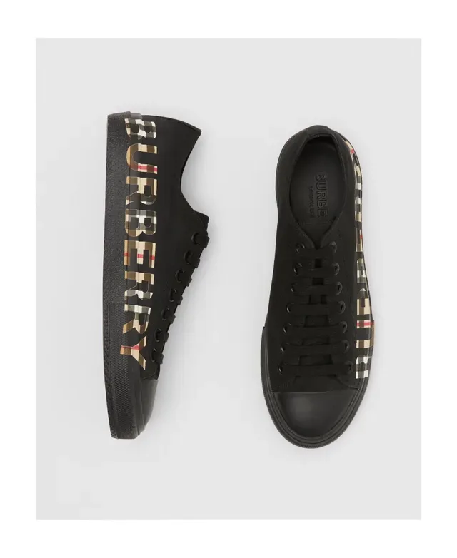 Burberry Lola Sneakers Lifestyle Noires Multicolores Haut en Toile 1