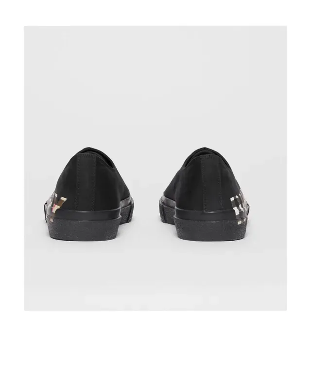 Burberry Lola Sneakers Lifestyle Noires Multicolores Haut en Toile 3