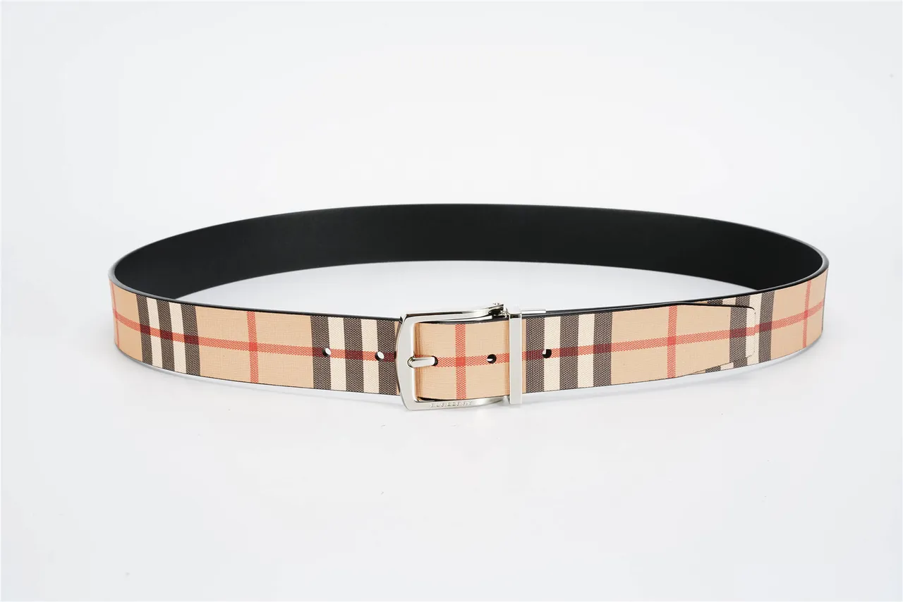 Burberry Reversible Check Canvas Belt 9