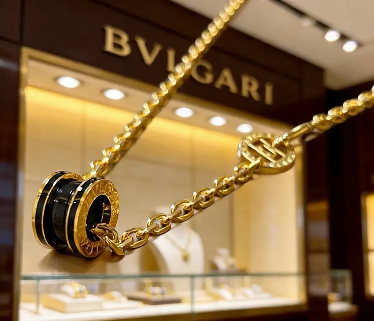 Bvlgari B.zero1 Black Ceramic and Gold Chain Necklace 9