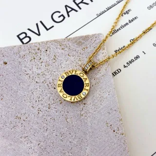 Bvlgari B.zero1 Circular Enamel and Diamond Pendant Necklace