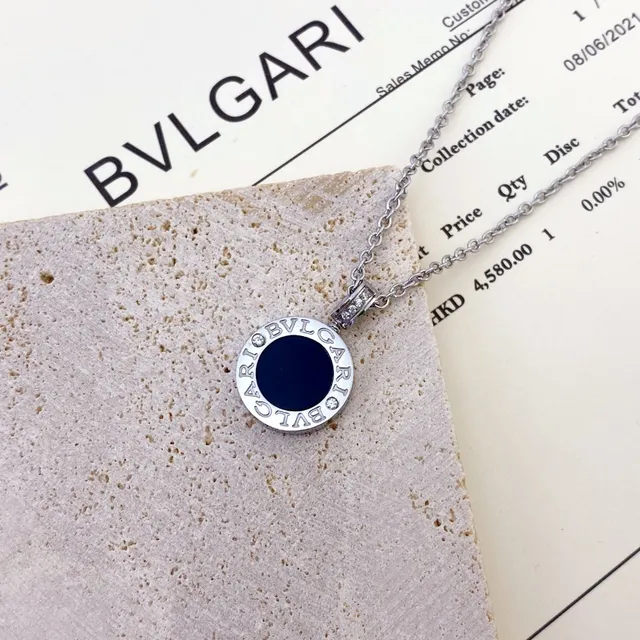 Bvlgari B.zero1 Circular Enamel and Diamond Pendant Necklace 2