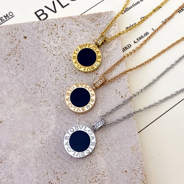 Bvlgari B.zero1 Circular Enamel and Diamond Pendant Necklace 4