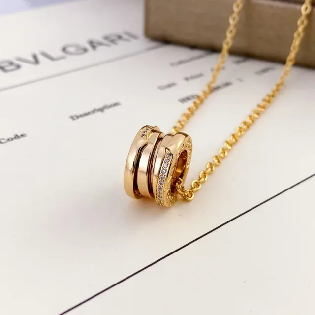 Bvlgari B.zero1 Collier avec pendentif cristal multi-anneaux 2
