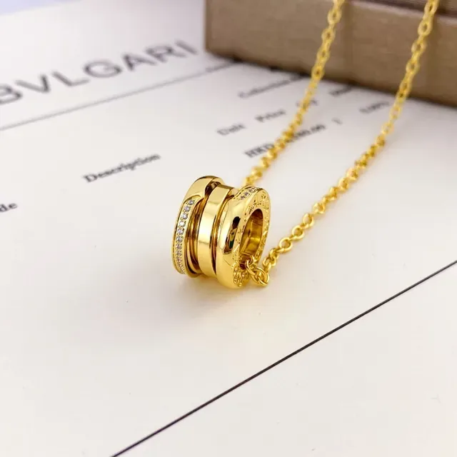 Bvlgari B.zero1 Collier avec pendentif cristal multi-anneaux 3
