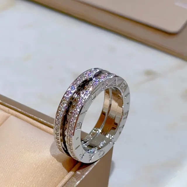 Bvlgari B.zero1 Stacked Pavé Diamond and Black Inlay Ring 9