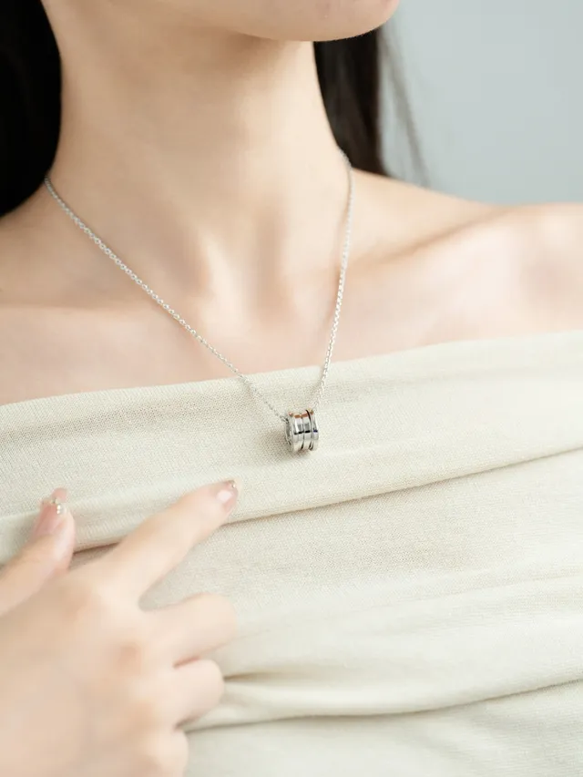 Bvlgari B.zero1 Stacked Ring Rose Gold Necklace 5