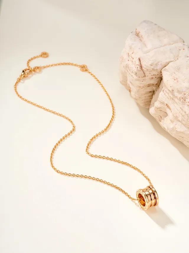 Bvlgari B.zero1 Stacked Ring Rose Gold Necklace 14