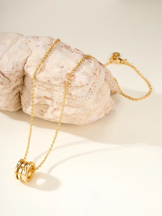 Bvlgari B.zero1 Stacked Ring Rose Gold Necklace 15