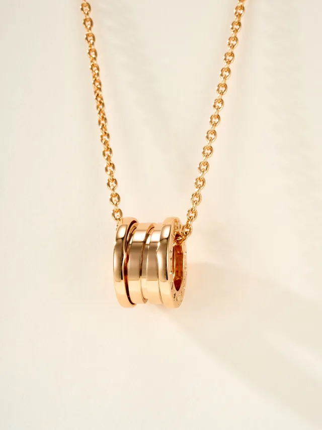 Bvlgari B.zero1 Stacked Ring Rose Gold Necklace 18
