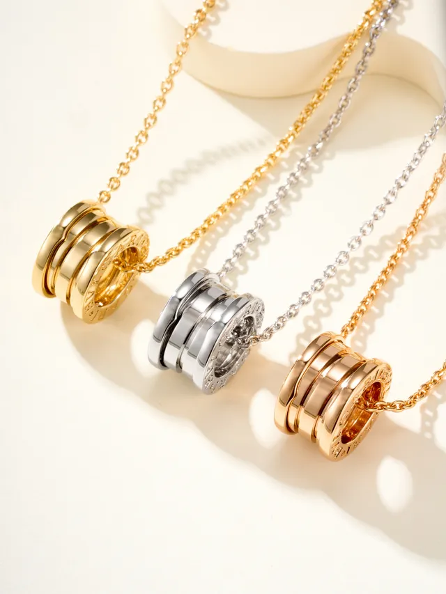Bvlgari B.zero1 Stacked Ring Rose Gold Necklace 19
