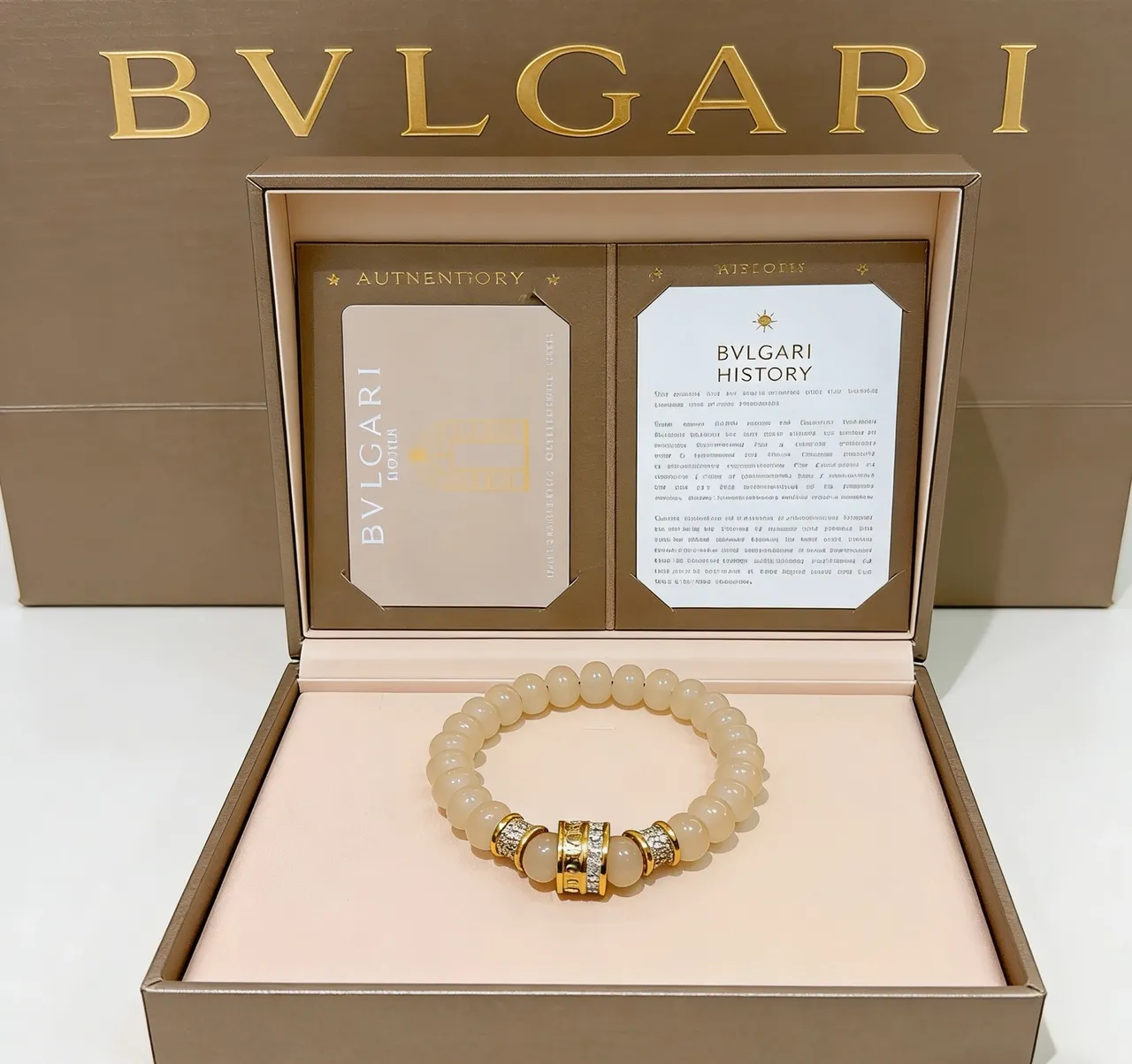 Bvlgari Beige Gold মুক্তো হার্ডওয়্যার ব্রেসলেট 2
