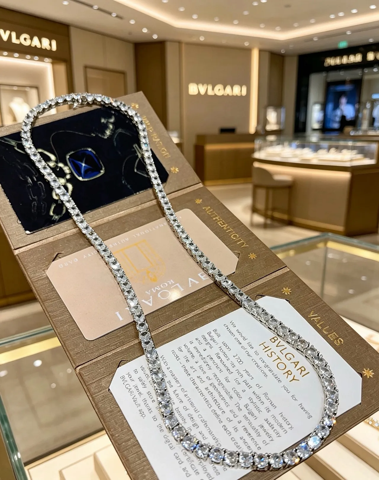 Bvlgari Double-Row Pave Diamond Necklace 3