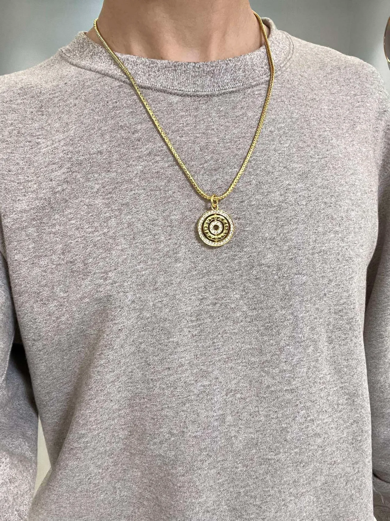 Bvlgari Chaîne tressée en or et argent collier avec pendentif spirale à plusieurs niveaux 8
