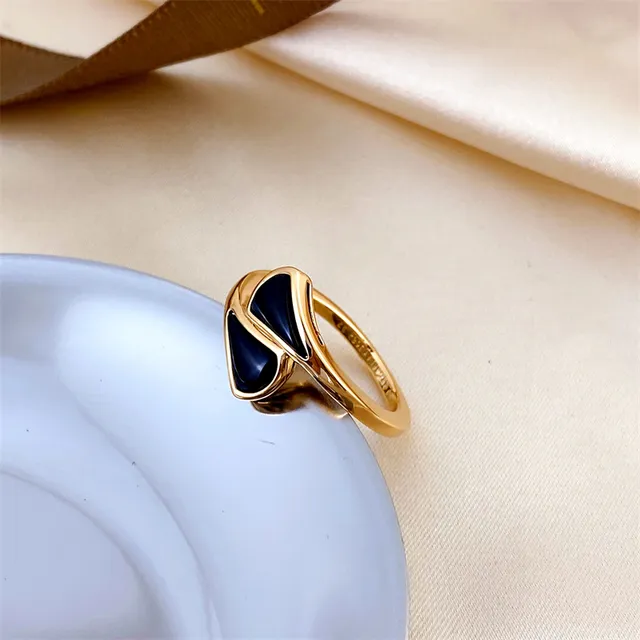 Bvlgari Parentesi Or Multicolore Bande Ouverte Insert de Goutte Bague 3