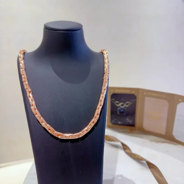 Bvlgari Or Rose Chaîne à Maillons Articulés 6
