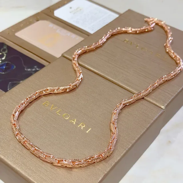 Bvlgari Or Rose Chaîne à Maillons Articulés 7
