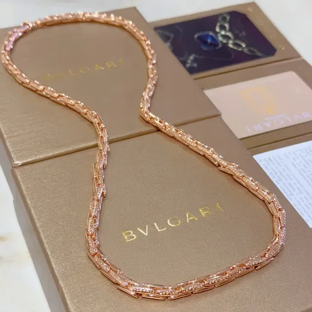 Bvlgari Or Rose Chaîne à Maillons Articulés 9