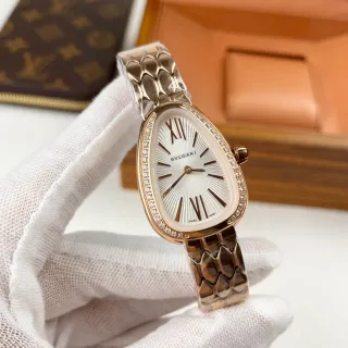 Bvlgari Serpenti Teardrop Diamond Bezel Rose Gold Mechanical Watch
