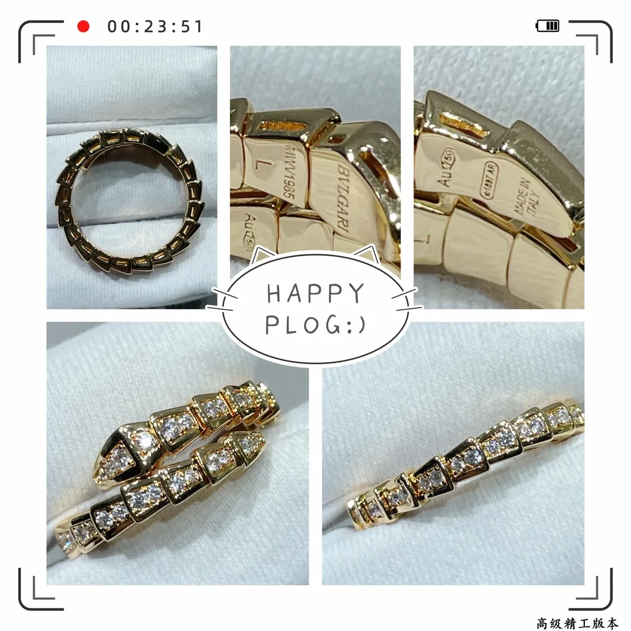 Bvlgari Serpenti Viper Argent Or Articulé Serpentiné Pavé-Set Diamants Bague 2