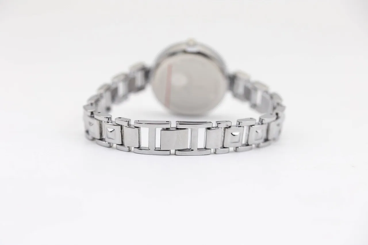 Calvin Klein Silver White Minimalist Crystal-Accented Bracelet Quartz Watch 8